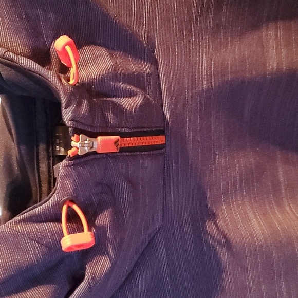 Adidas Textured Anorak Blue 2-Toned Cinched Sz. L Hoodie - Picture 8 of 16